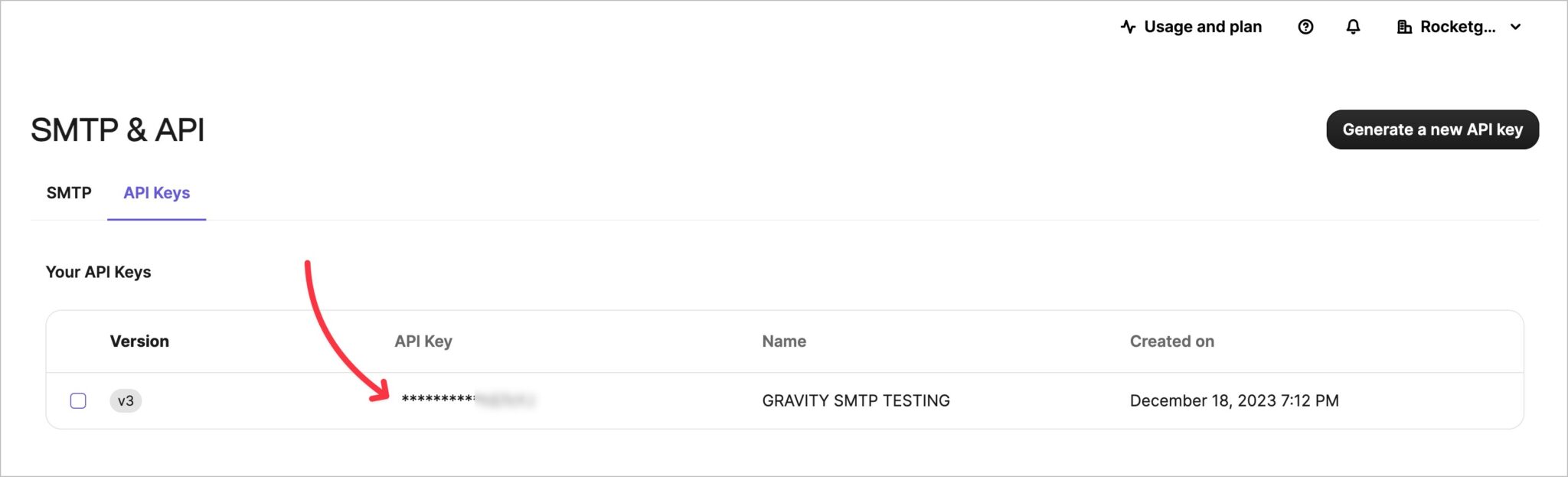Getting a Brevo API Key - Gravity SMTP Documentation
