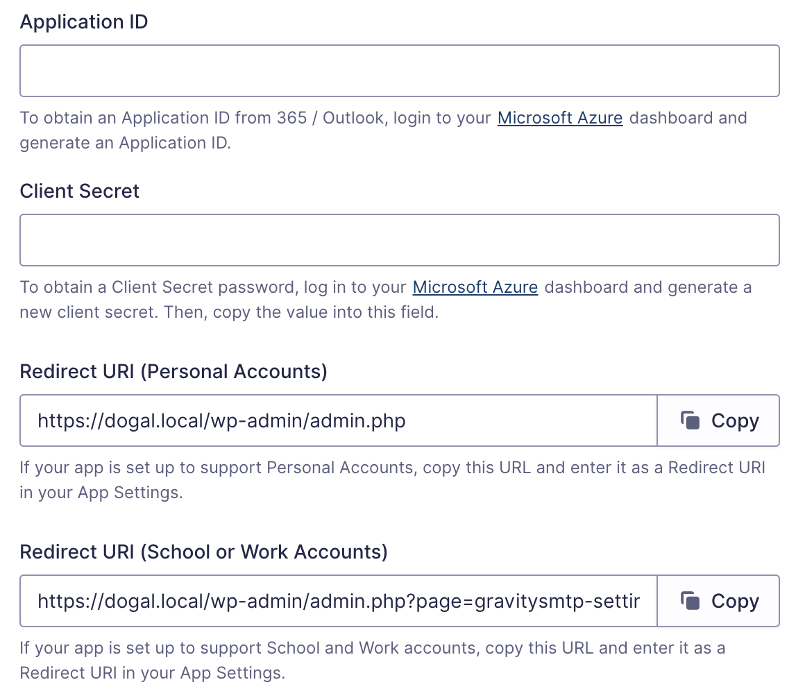 Microsoft 365 / Outlook Settings Reference - Gravity SMTP Documentation
