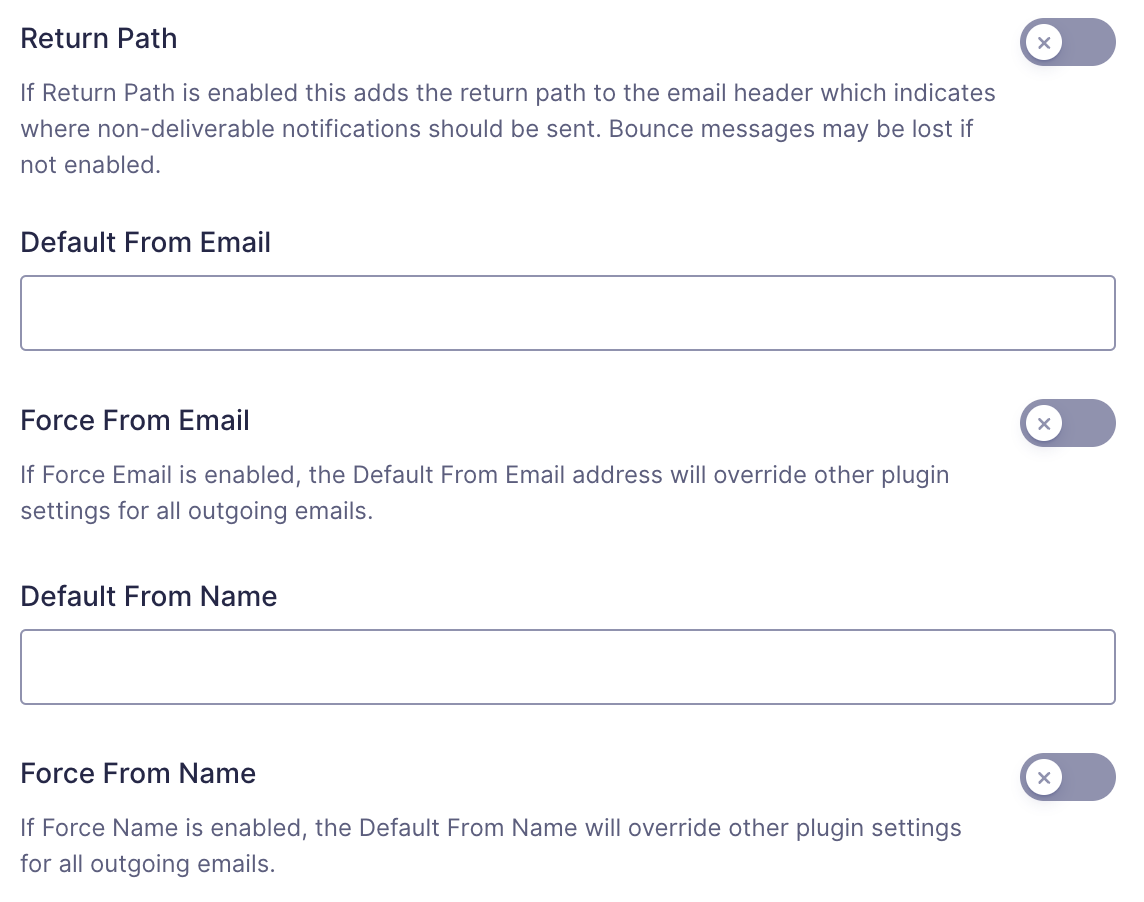 Image showing PHP Mail Settings.