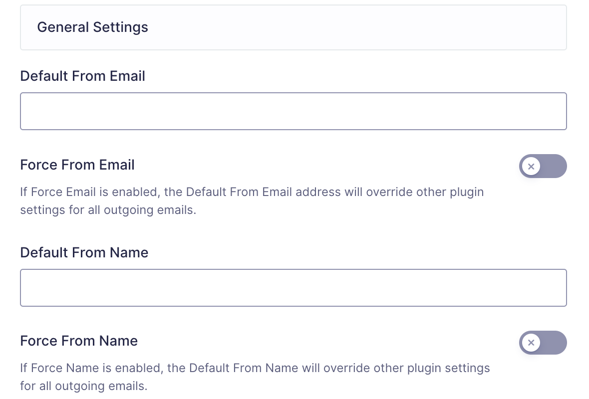 Image showing integration settings for Amazon SES.