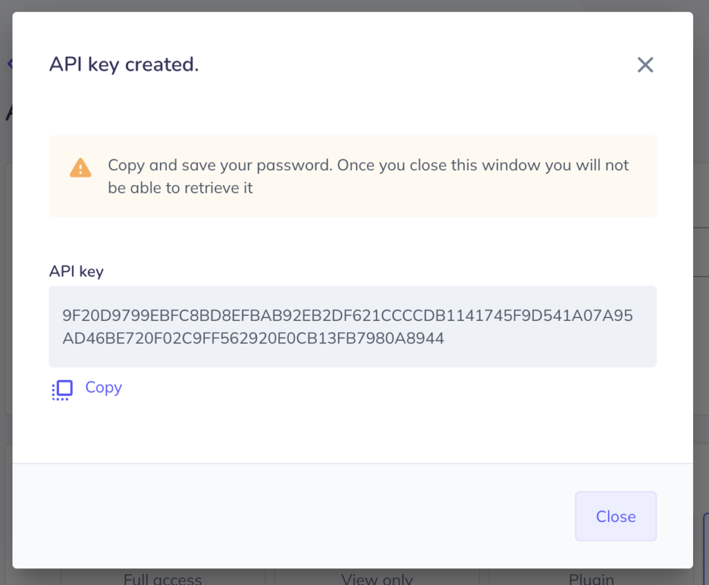 Image showing Elastic Email API Key