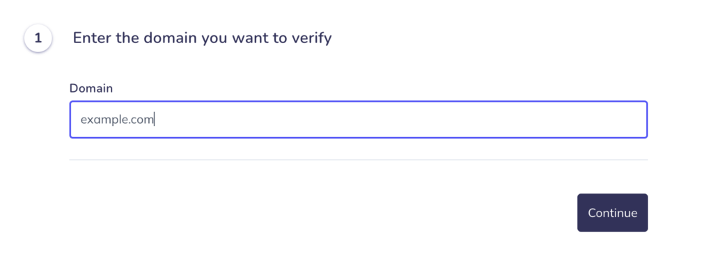 Image showing Elastic Email domain settings