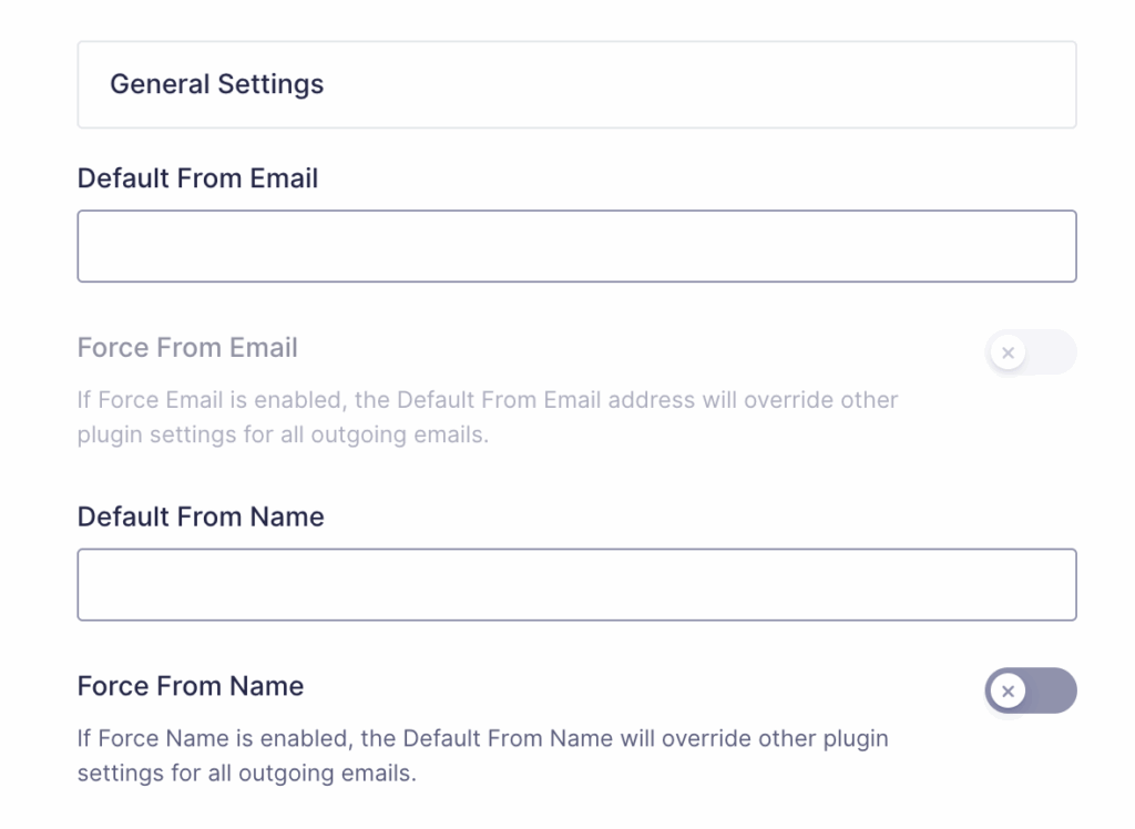 Image showing Integration General Settings