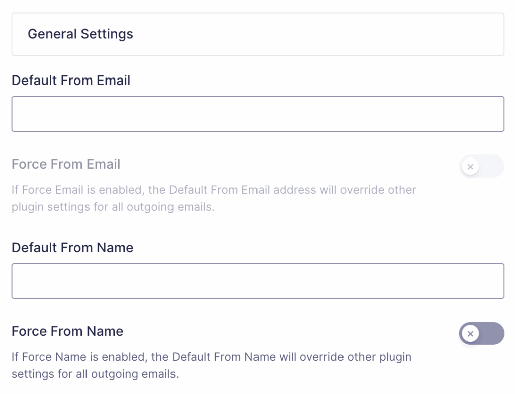 Integration General Settings