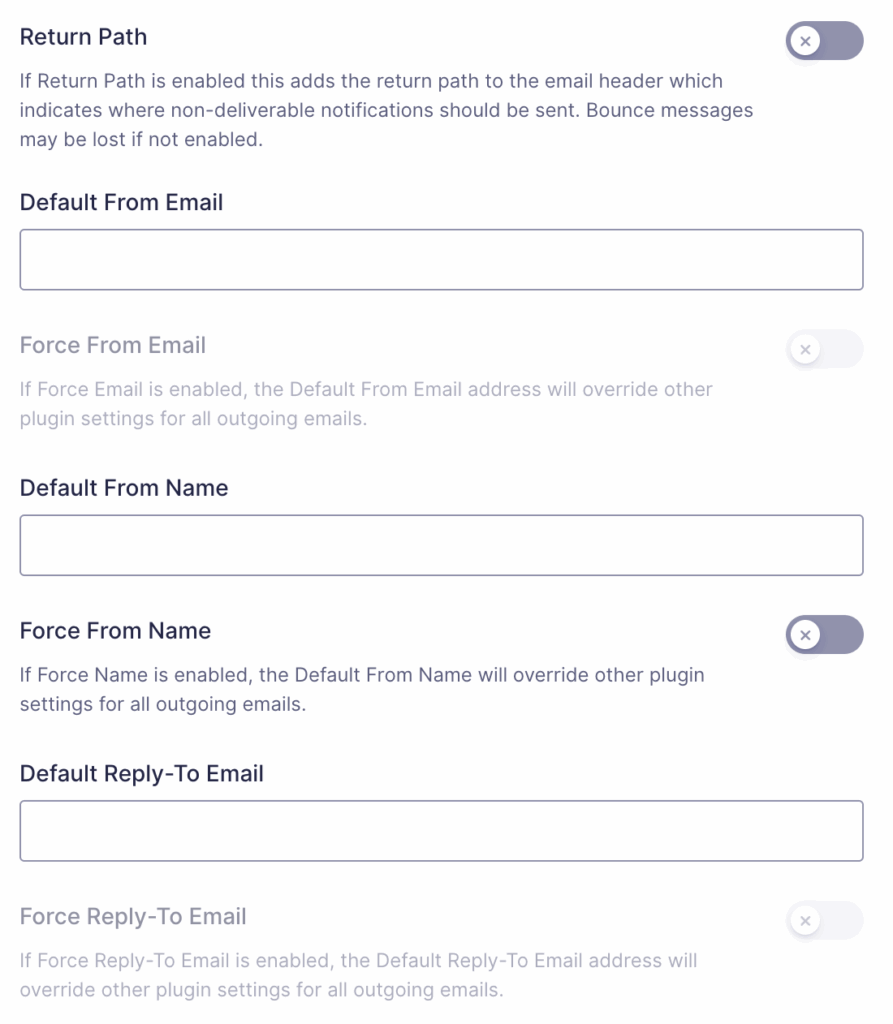 Image showing integration settings for Google / Gmail after the connection was made.