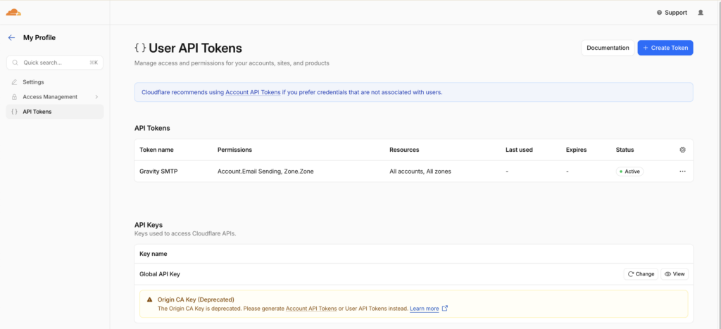 Image showing Cloudflare dashboard.