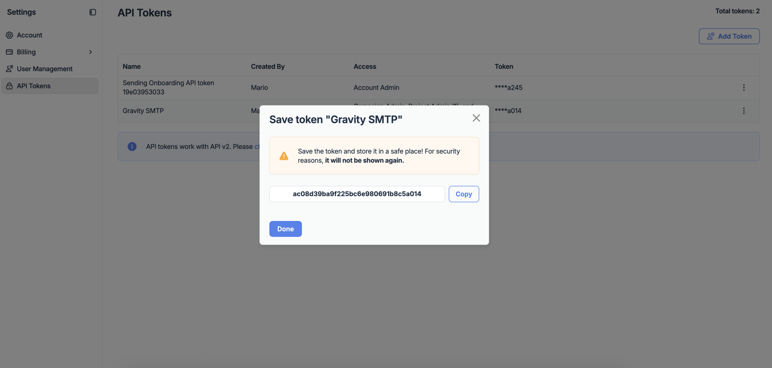 Image showing Mailtrap dashboard