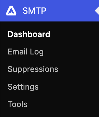 Image showing Gravity SMTP WordPress menu